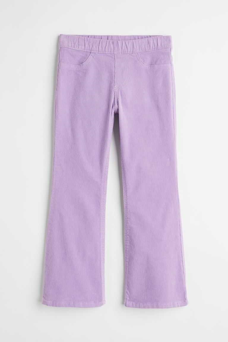 H&M Clothing On Clearance - Flared Corduroy Pants Kids Dusty Rose